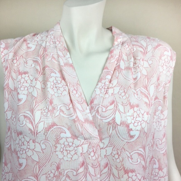 Halogen Pink & White Floral Blouse - Picture 2 of 6